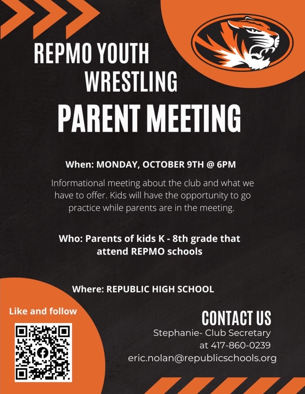 Youth Wrestling Flyer